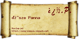 Ősze Panna névjegykártya